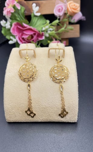 حلق ذهب عيار 21الوزن 6.35