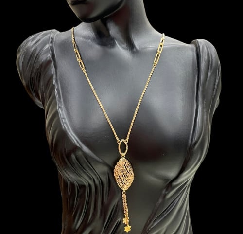 ‏سبحة ذهب عيار 21 وزن 7.77 الطول 33سم