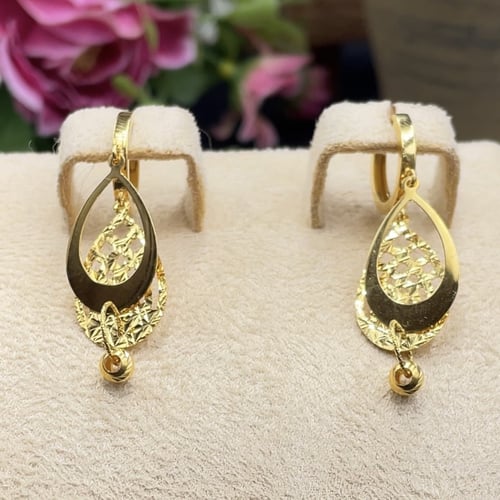 حلق ذهب عيار 21الوزن 4.72