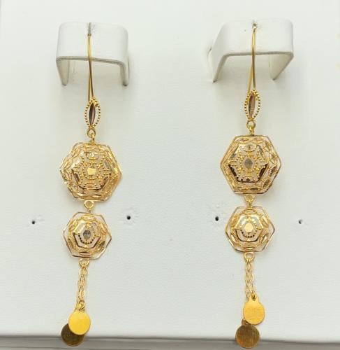 حلق ذهب عيار 21 الوزن4.63..