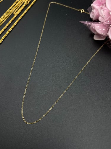 ‏سلسلة ذهب عيار 18 وزن ‏0.49 ‏الطول 20سم