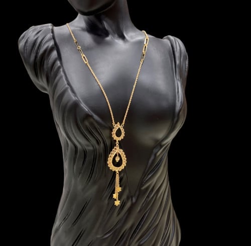 ‏سبحة ذهب عيار 21 وزن 8.54 الطول 33