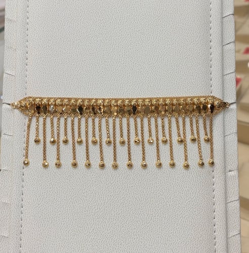 عقد ذهب مزنط رمش العروس وزن17.7