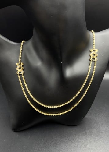 عقد ذهب عيار 18الوزن 5.87