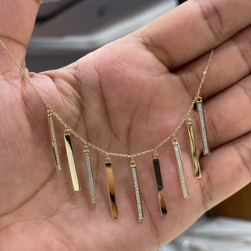 ‏عقد ذهب عيار 18 الوزن 5.62