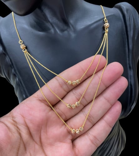 عقد ذهب ثلاث ادوار عيار21 وزن7.28