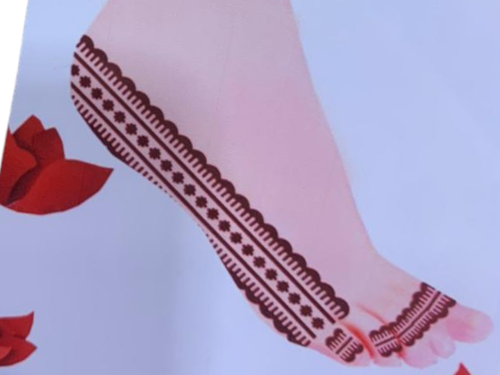 نقشة قدم نسائي (طبعة قدم )