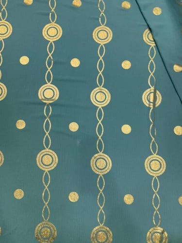 قماش سي واي بماء الذهب عرضين بدون فصوص