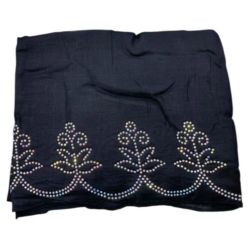 طرحة قطن بكرستال فضي