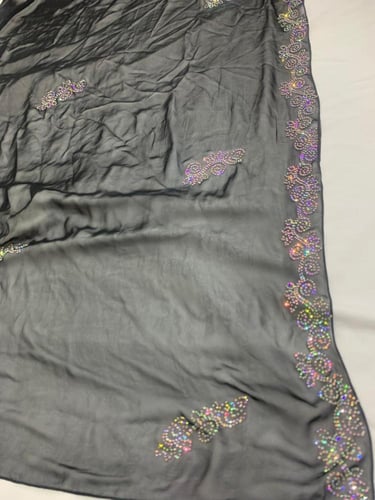 طرحة طبيعي شفافه غير مخرمة كرستال سبع الوان