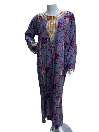 جلابية قطن مطرزة بخيط