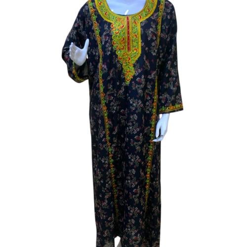 جلابية كشميري مطرزه كم طويل