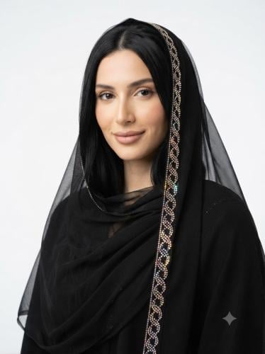 طرحة تل كرستال للمناسبات مترين في متر بالوان كرستا...