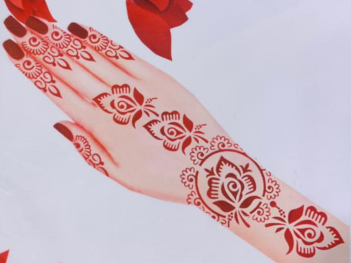 نقشة يد نسائي (طبعة يد )