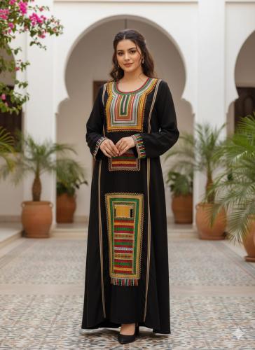 جلابية عسيري نسائي تطريز امام