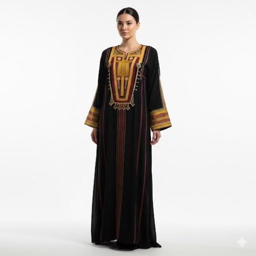 جلابية عسيري تطريز جهتين امام وخلف