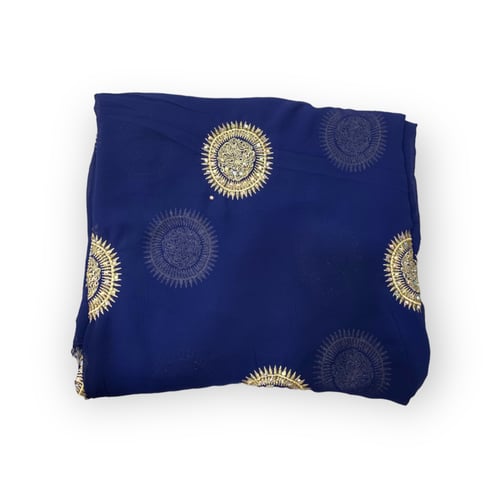 قماش شيفون مطرز بخيط وكرستال