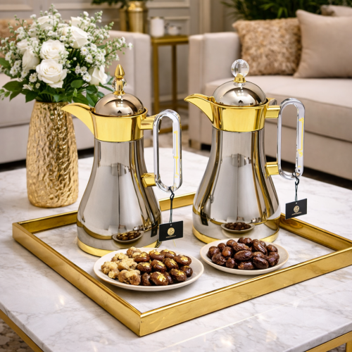 طقم ترامس شاي وقهوة بتصميم فاخر وأداء عملي