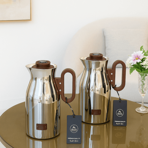 طقم ترامس فاخر سعة 1 لتر + 1 لتر بتصميم أنيق وعصري