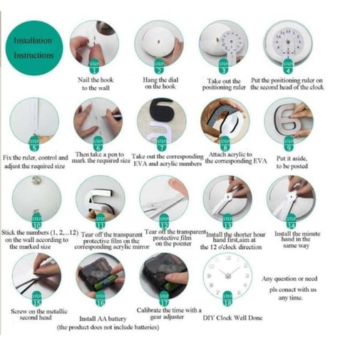 ساعة حائط ذهبية ثلاثية الابعاد بدون اطار يمكنك ترك...