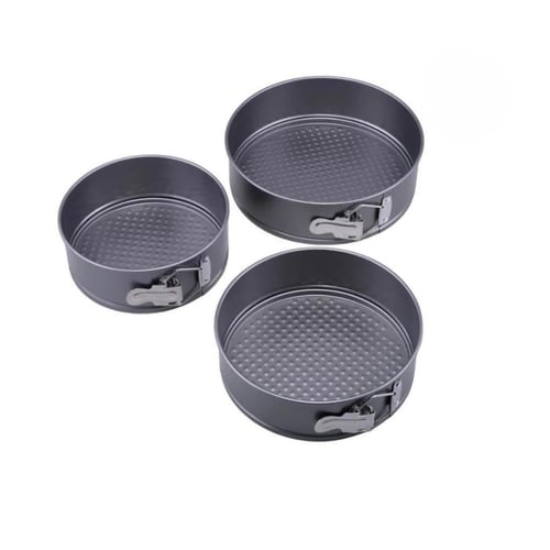 طقم قوالب كيك مدور بقفل 3 مقاسات