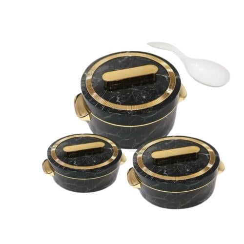 طقم حافظات طعام 3 قطع مع ملعقة 1500/2000/2500مل