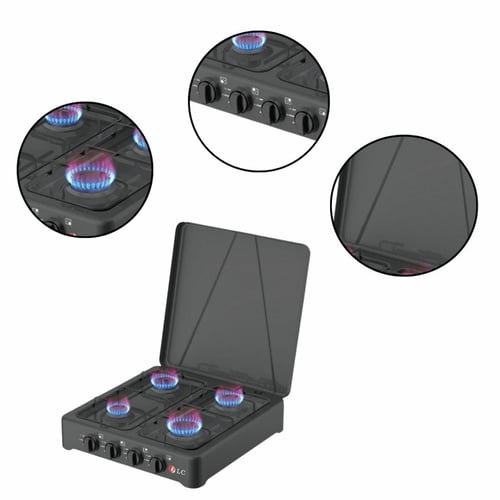 موقد غاز 4 شعلات DLC- اسود - DLC-3904B، تصميم مدمج