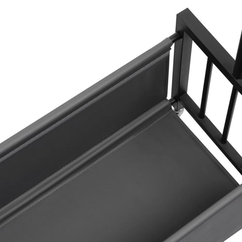 علاقة ملابس مع سلة سفلية عمود اسود بسلة اسود