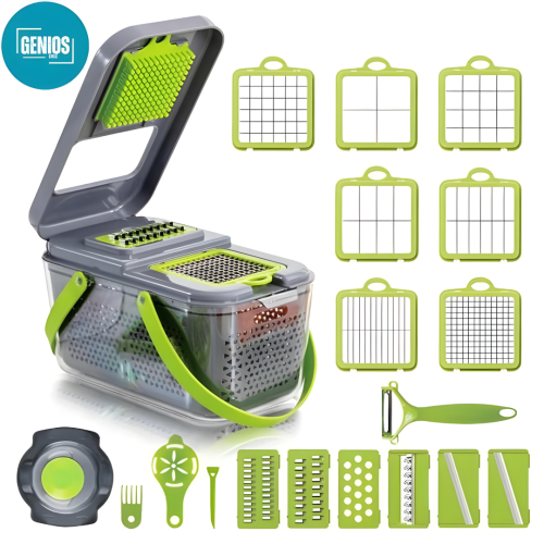 قطاعة الطعام والخضروات اليدوية 22 قطعة