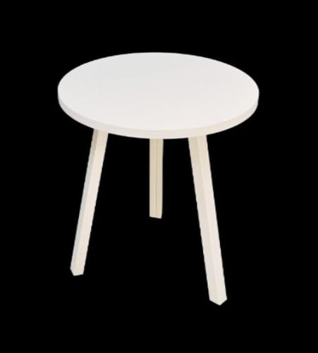 طقم طاولات خشب 5 قطع لون بني غامق