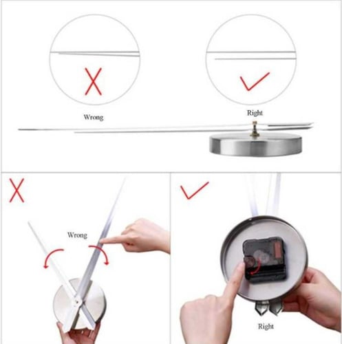 ساعة حائط أسود ثلاثية الابعاد بدون اطار يمكنك تركي...