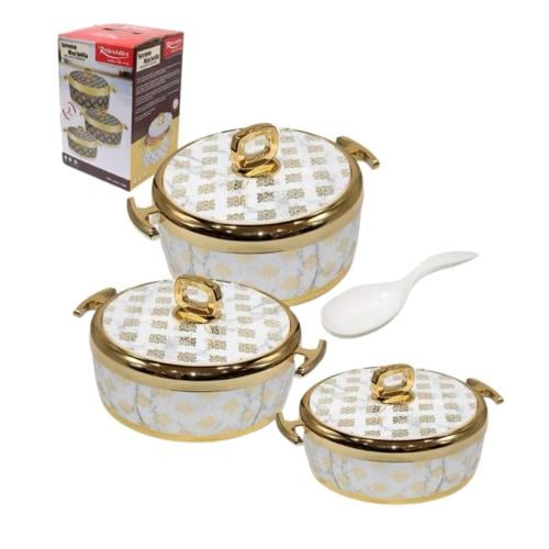 طقم حافظات طعام 3 قطع مع ملعقة 1500/2000/2500مل