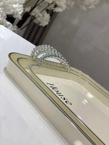 طقم صواني تقديم شيالة بونبونيرة أنيقة لونين