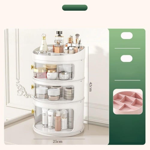 منظم أدوات المكياج 4 دور سحاب