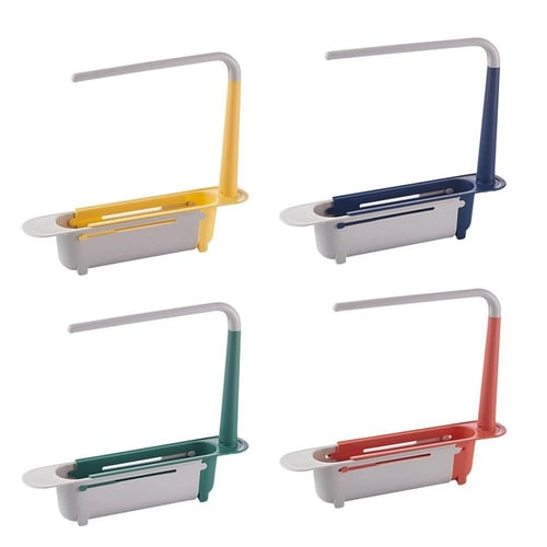 منظم للمطبخ قابل للتعديل لحمل إسفنج المطبخ ومناشف