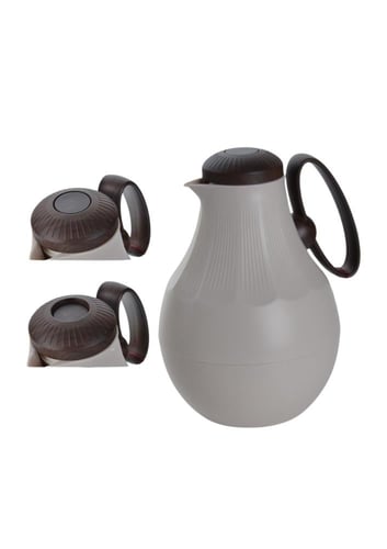 ترمس فاخر بتصميم كلاسيكي عصري، بلون رمادي 1لتر