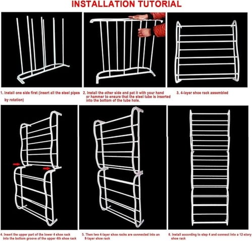 حامل احذية فوق الباب - 36 زوج من منظم الاحذية المع...