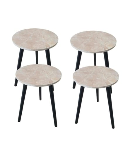 طقم طاولات خشب 4 قطع