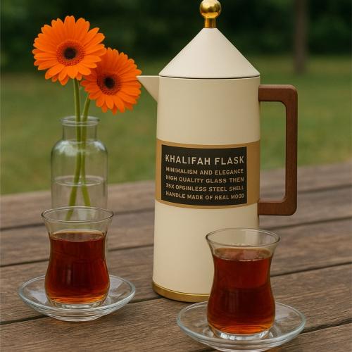 ترامس استيل خارجي ومن الداخل زجاج 1 لتر GAZELLA