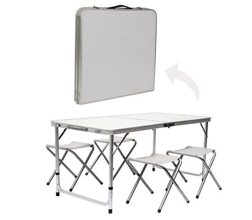 طاولة نزهة قابلة للطي مع 4 كراسي