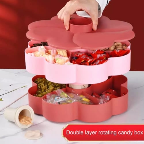 صندوق على شكل زهرة لتقديم الحلويات والمكسرات