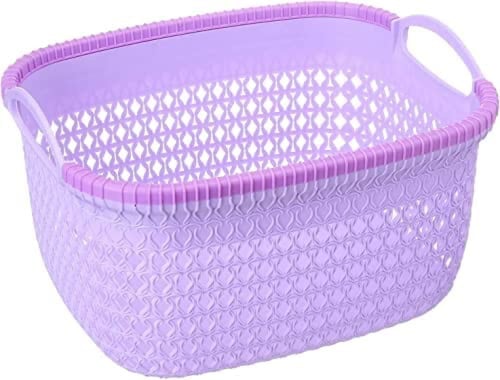 طقم سلال تخزين مستطيلة مكون من 6 قطع. متعدد الألوا...