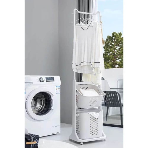 سلة متعدد الطبقات بعجلات دوارة