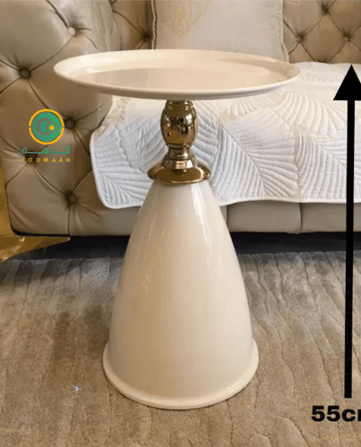 طاولة خدمة أنيقة وعصرية لؤلؤي / أسود / أبيض