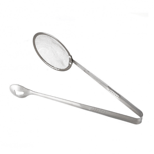 ملعقة مصفاة مقليات متعددة الوظائف ستانلس ستيل فضي