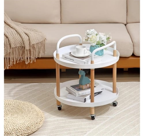 طاولة جانبية دائرية لغرفة المعيشة ويمكن وضعها بجان...