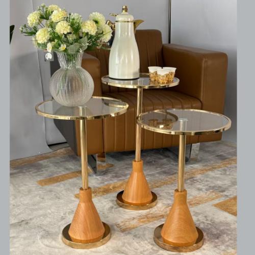 طقم طاولات تقديم فخمة ثلاث قطع مقاسات مختلفة table...