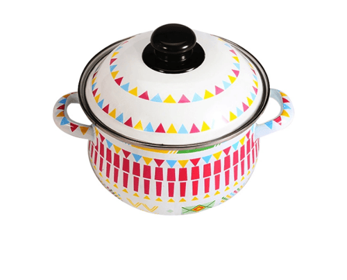 طقم قدور شينكو 5 قطع كبيرة بنقشة تراثية