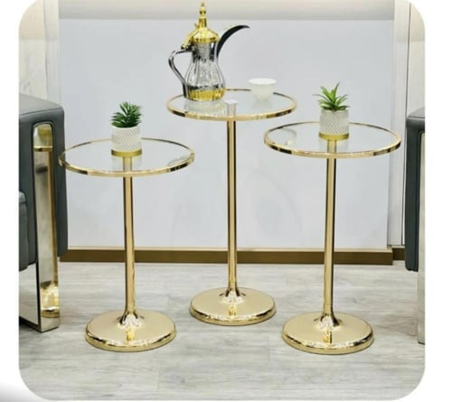 طقم طاولات خدمة ثلاث قطع مقاسات متنوعة وعصرية tabl...