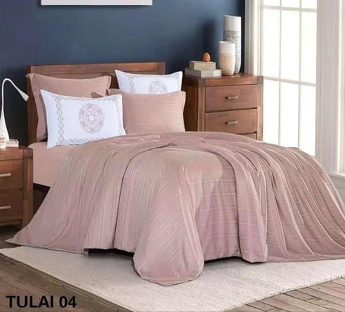 مفرش كبنج فندقي 7 قطع بنظام التلبيس